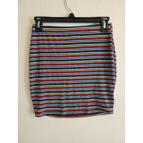 Fashion Nova Women's Striped Form Fitting Knit Pencil Skirt Size M - Picture 1 of 5